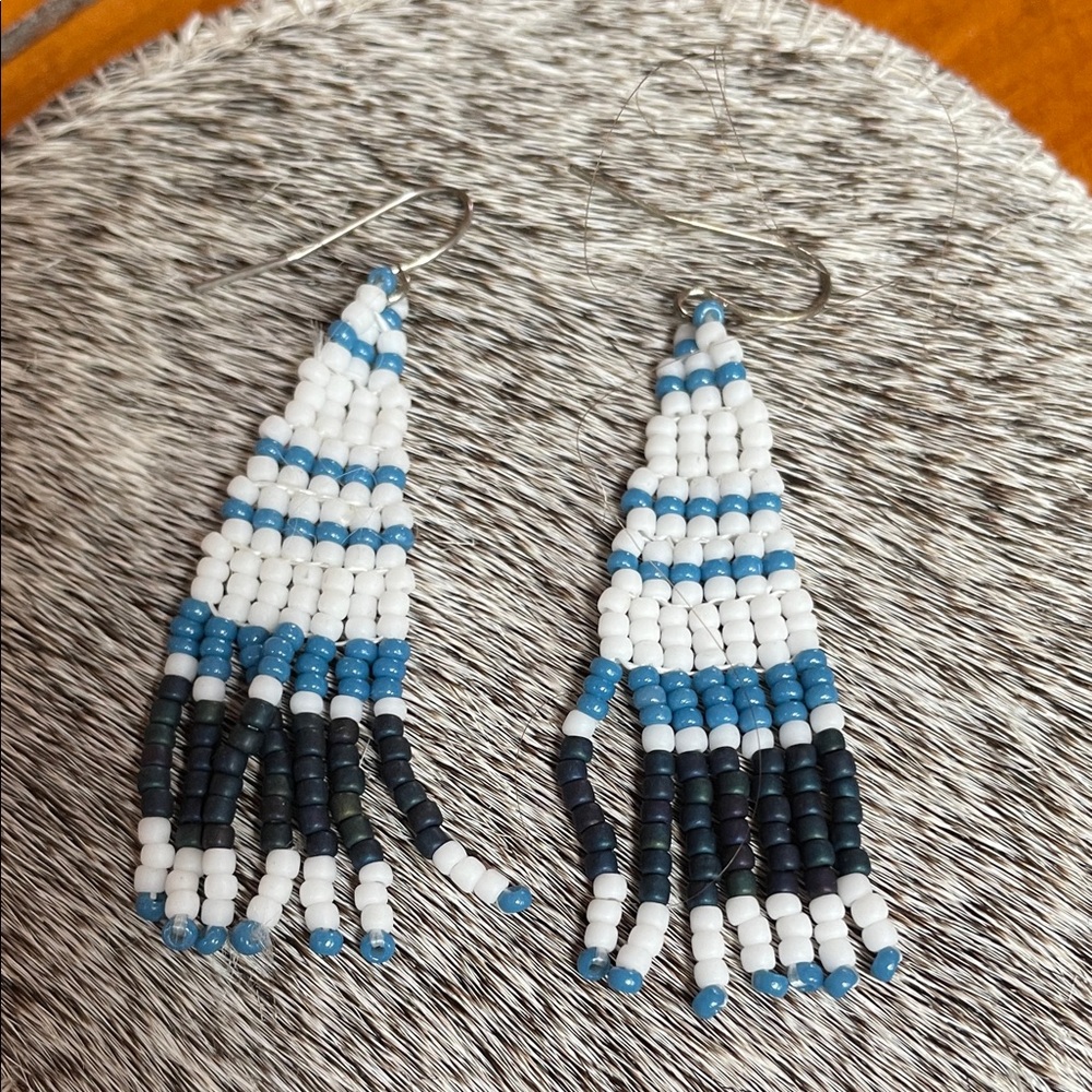Handmade beaded earrings from Alaska